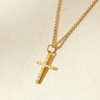 Set di Collana con Iniziale e Croce | Oro