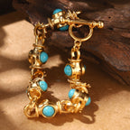 Bracciale Elegante in Cabochon Turchese