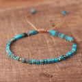 Bracciale Quadrato in Pietra Turchese Regolabile