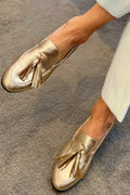Donatella | Mocassino con Pon Pon Dorati
