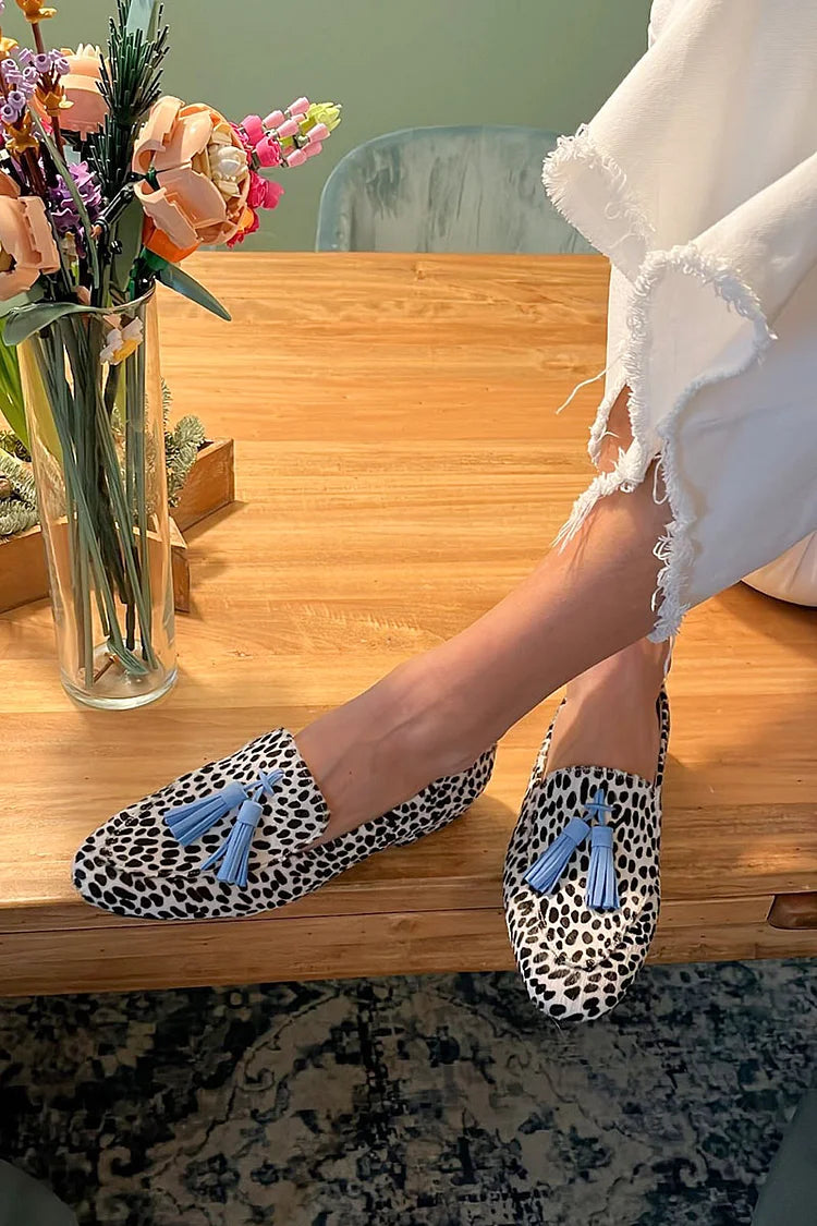 Maristella | Mocassino a Pois con Frange