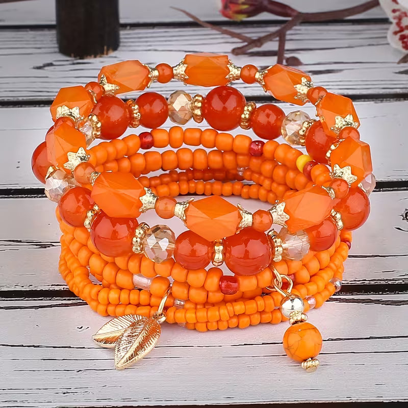 Set di Bracciali Eleganti con Corone Turchesi