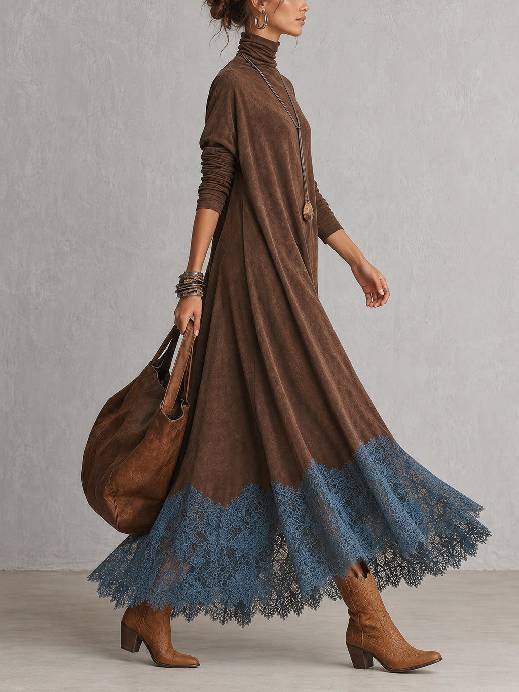 Alessandra | Vestito Lungo in Pizzo