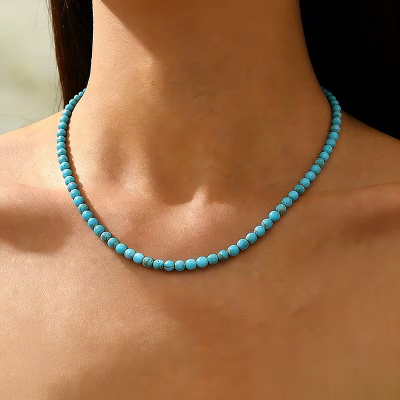 Collana di Perline Turchesi Classica