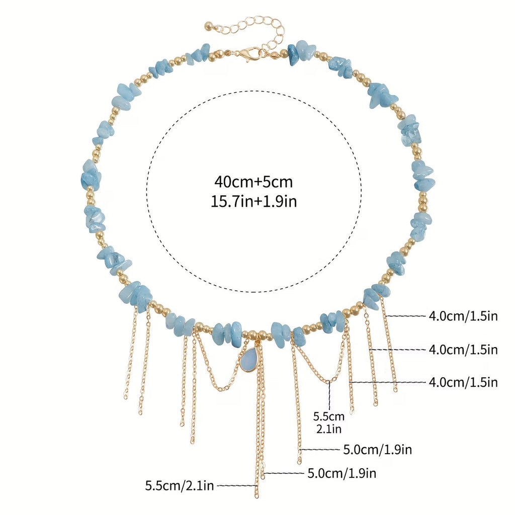 Collana con Catena Dorata Turchese
