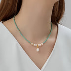 Collana Premium Minimal Turchese e Perla