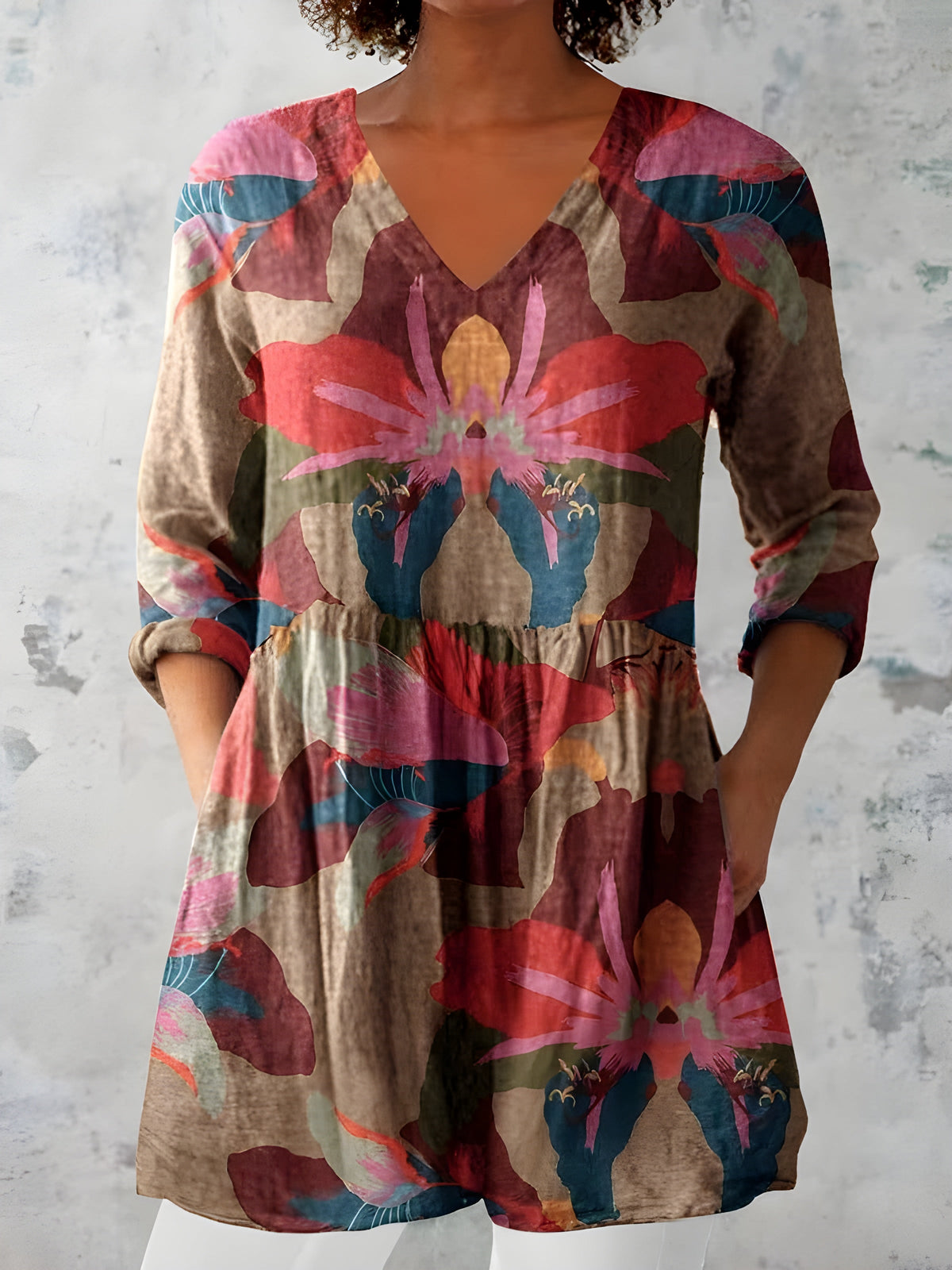 Cassidy | Blusa Lunga con Scollatura a V