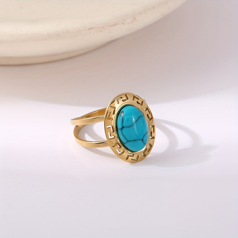 Anello Greco Vintage Turchese