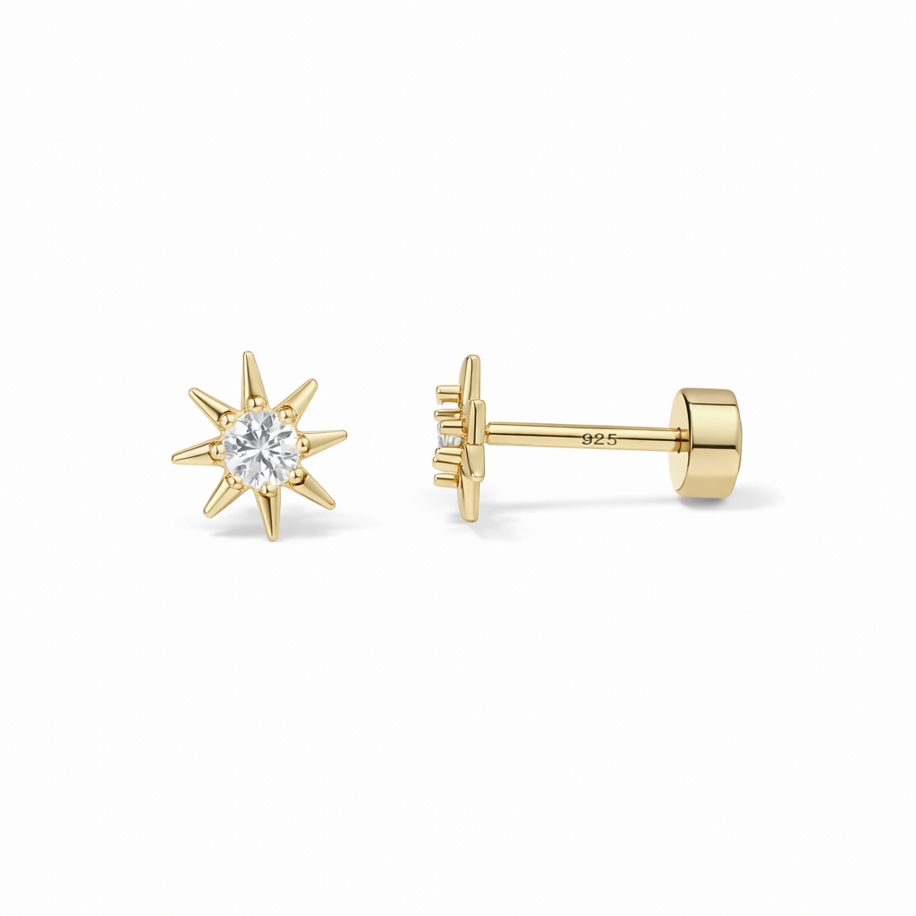 Orecchini Sole Radiante | Oro