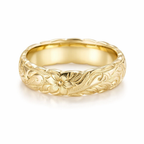 Anello di Fiore in Oro Antico