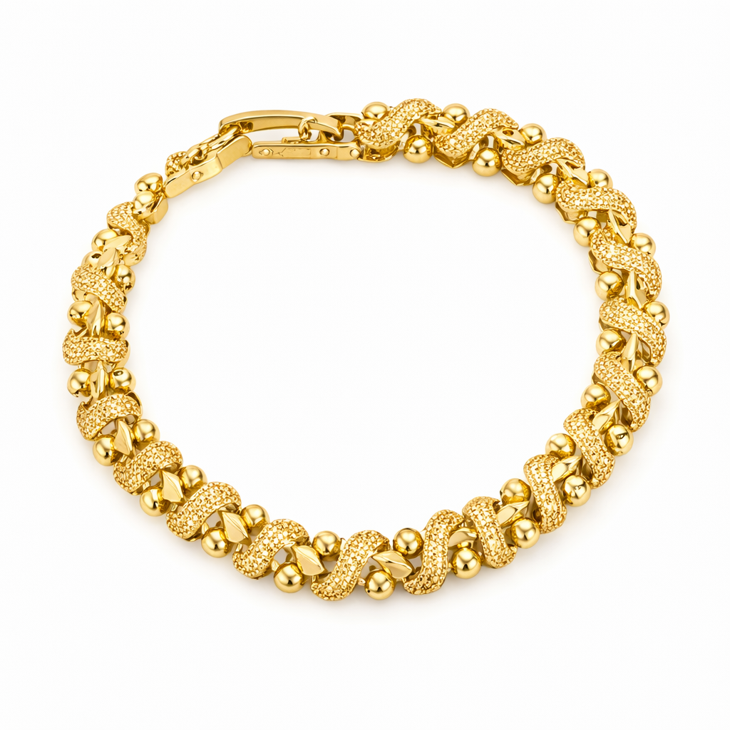 Bracciale Lirio con Onda Ornamentale | Oro