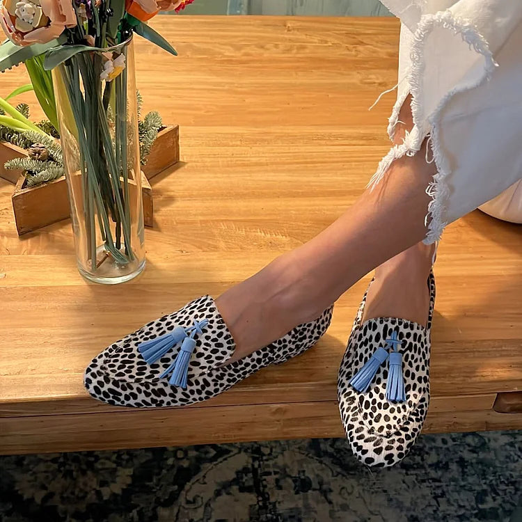 Maristella | Mocassino a Pois con Frange