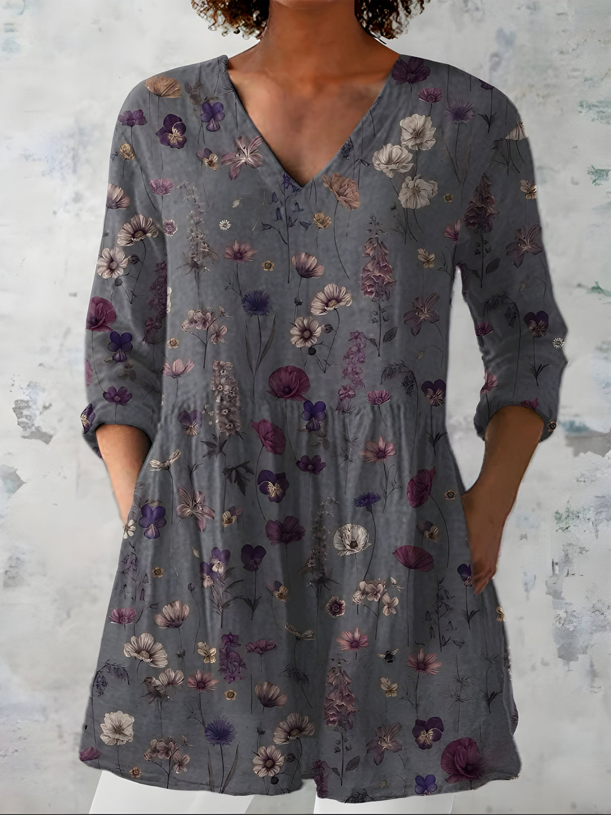 Addison | Blusa Lunga con Scollo a V