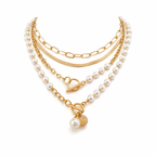 Set di Collane Vintage di Perle e Catena Serpente