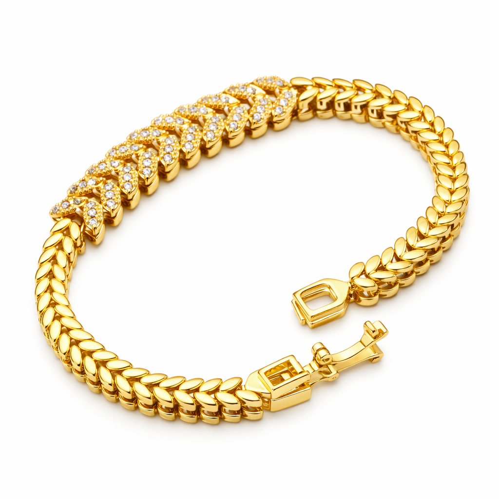 Bracciale Tennis Foglia Perpetua | Oro