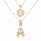 Set di Collane con Iniziale Pavé