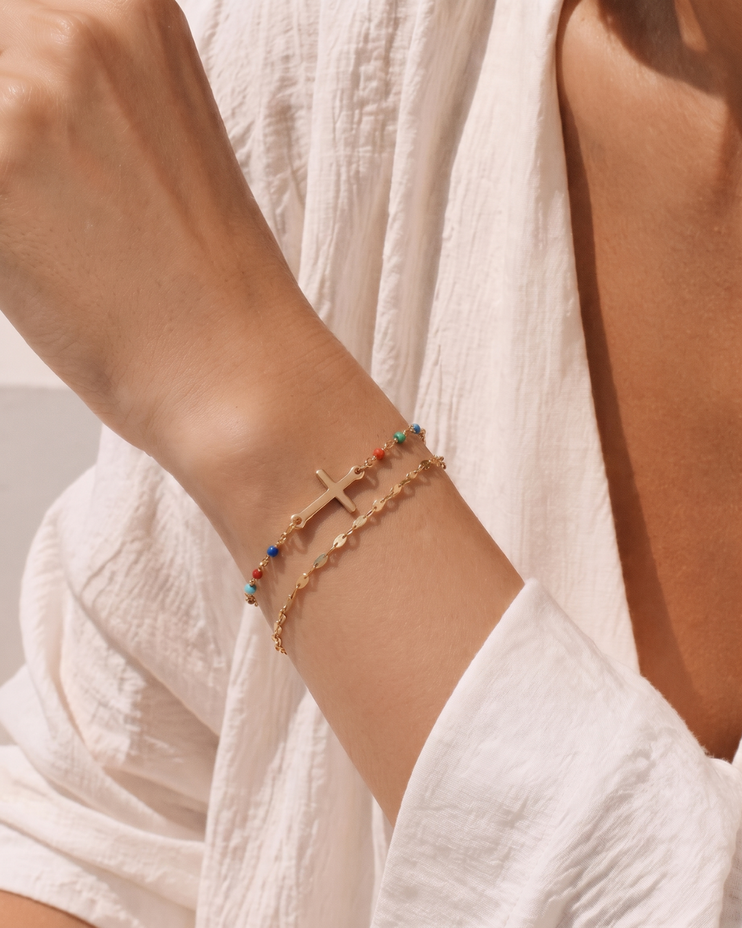 Bracciale con Perline a Croce Guaritrice