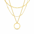 Collana Classica d'Oro a Tre File