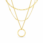 Collana Classica d'Oro a Tre File