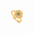 Anello Rotante Sole Radiante di Zaffiro | Oro