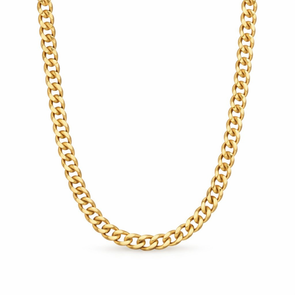 Collana a Maglia Cubana Spessa | Oro