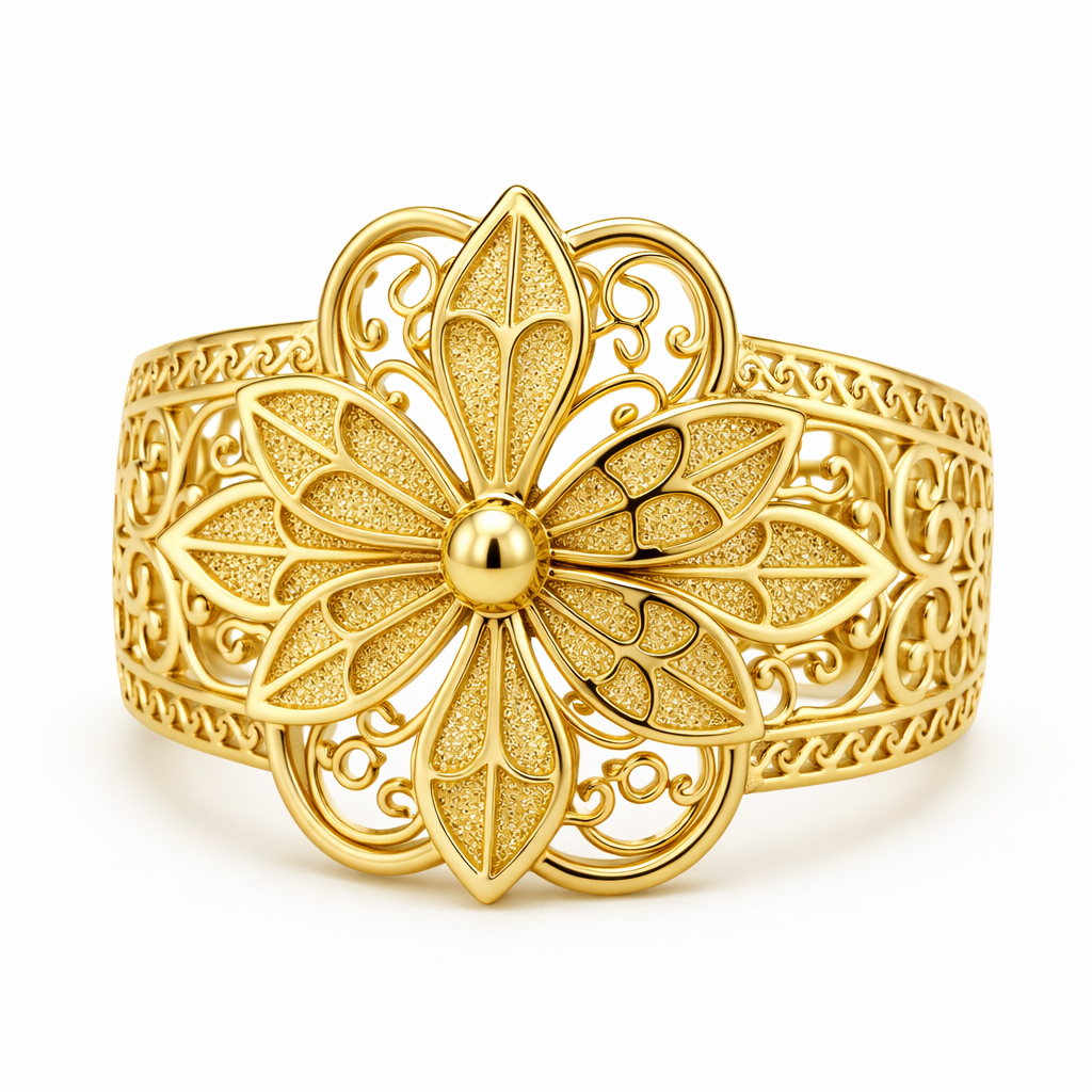 Anello a Fiore Stile Retro | Oro