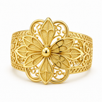 Anello a Fiore Stile Retro | Oro