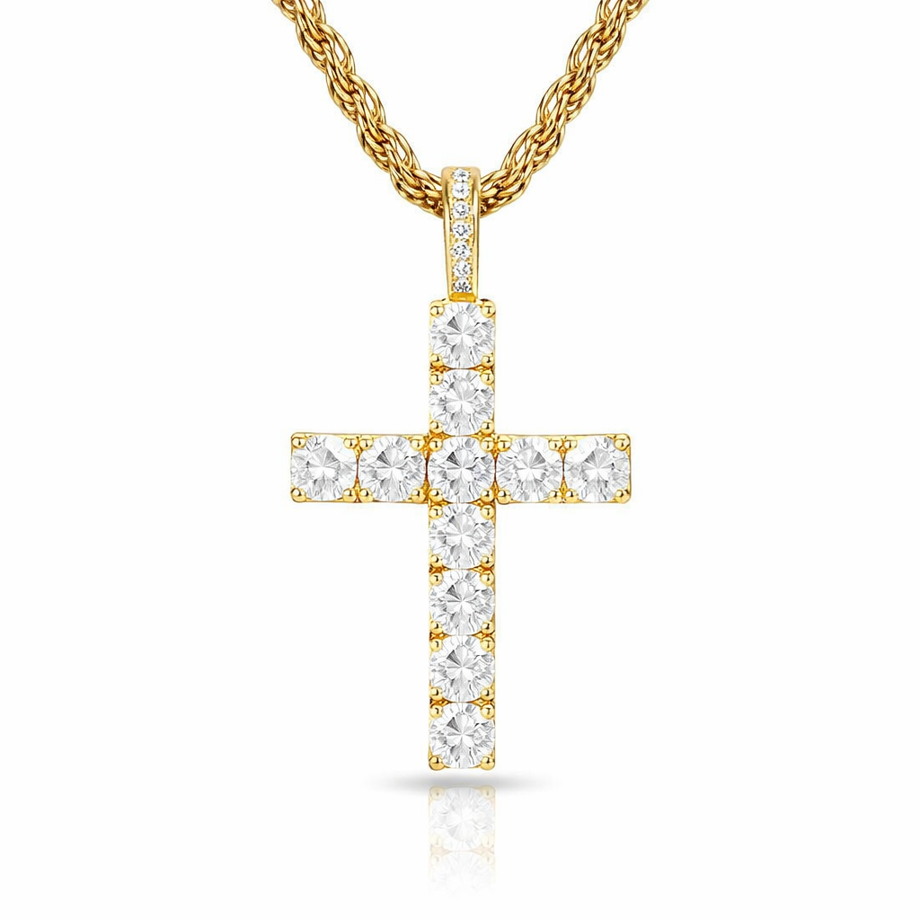 Collare Classico Croce di Diamanti | Oro