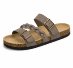 Caiden - Sandali in pelle intrecciata stile sughero