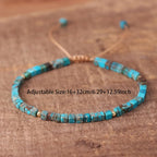 Bracciale Quadrato in Pietra Turchese Regolabile