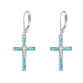 Orecchini Vintage con Croce Turchese