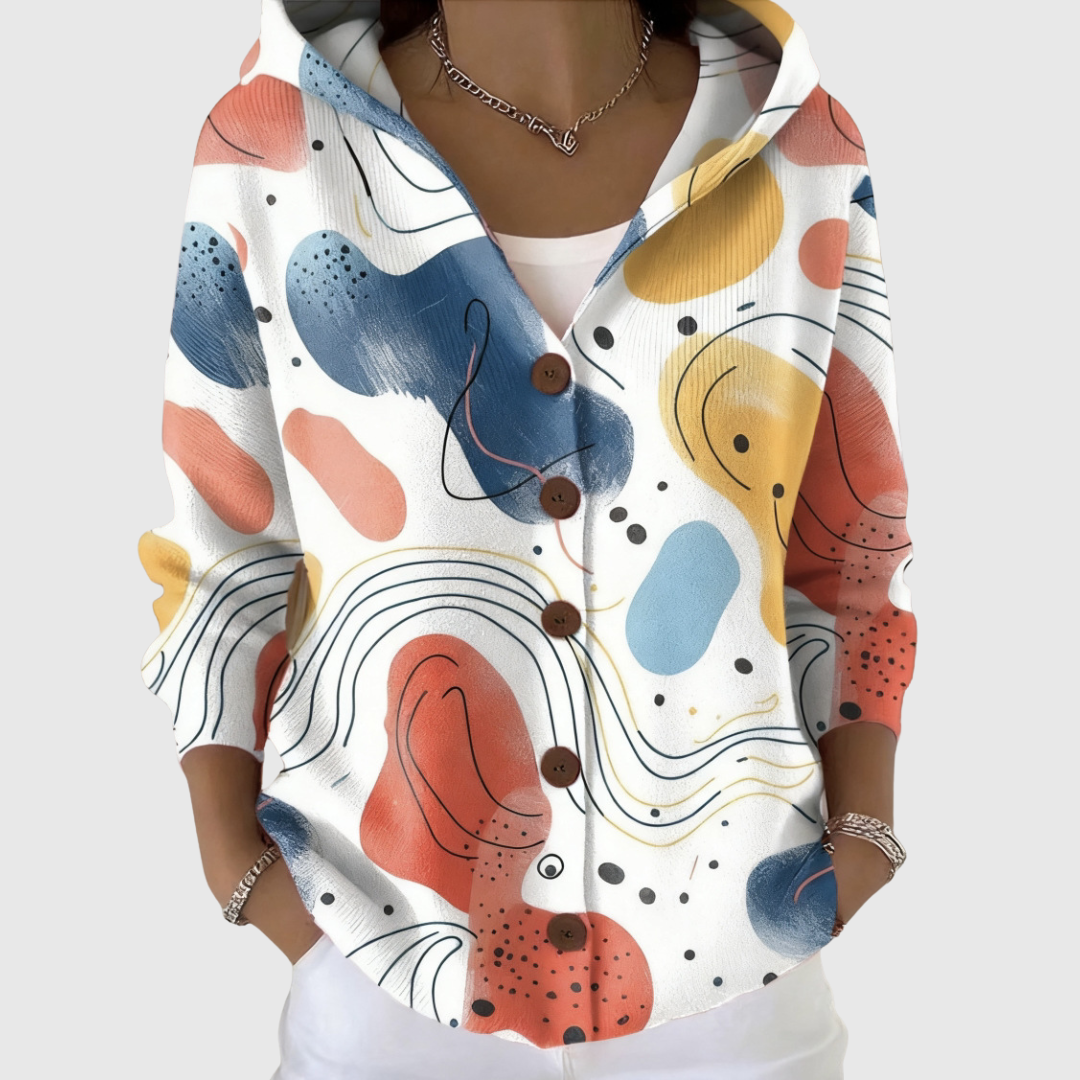 Stella | Giacca a maglia con cappuccio