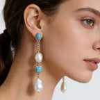 Orecchini in Perla Turchese