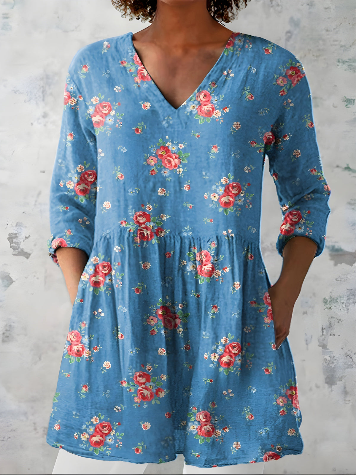 Lucia | Blusa Lunga con Scollatura a V