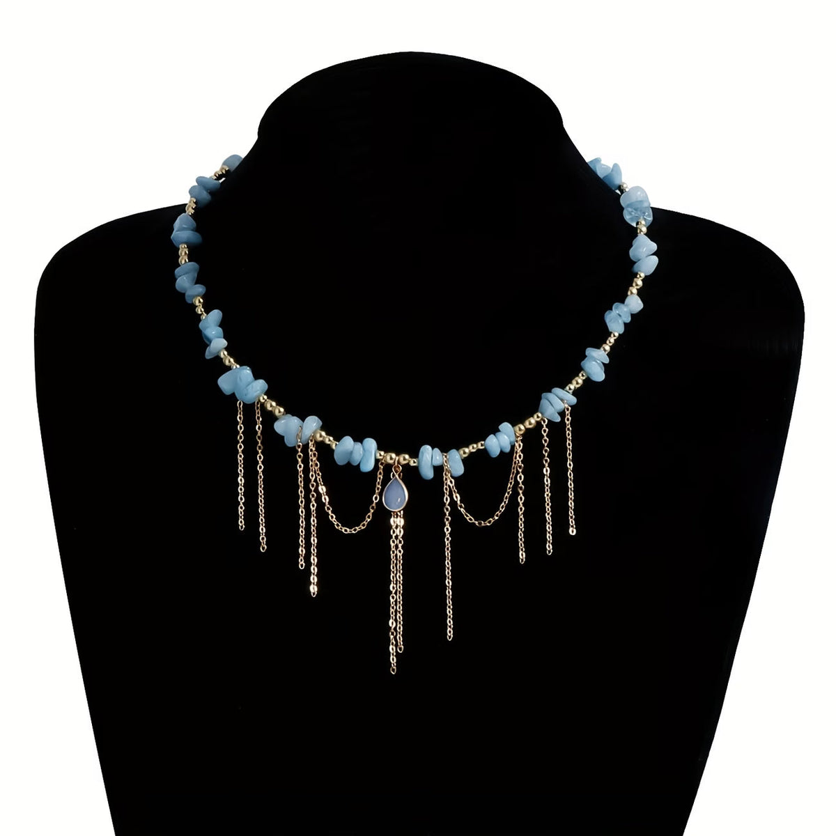 Collana con Catena Dorata Turchese