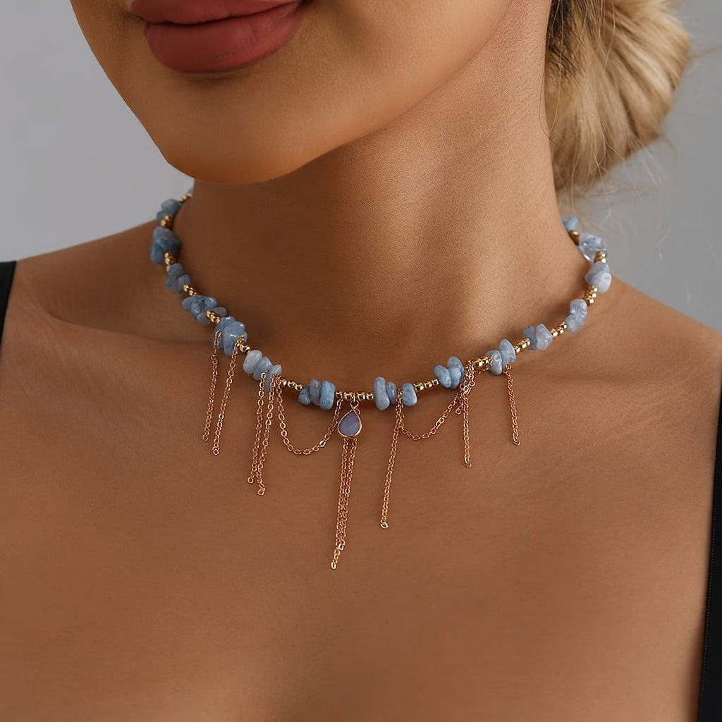Collana con Catena Dorata Turchese