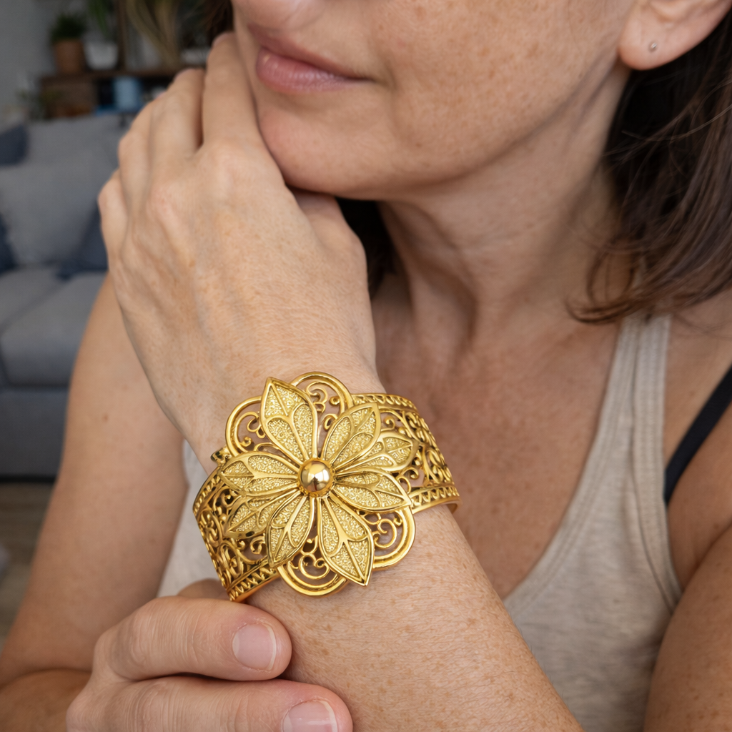 Anello a Fiore Stile Retro | Oro