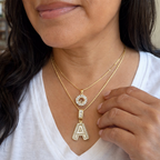 Set di Collane con Iniziale Pavé