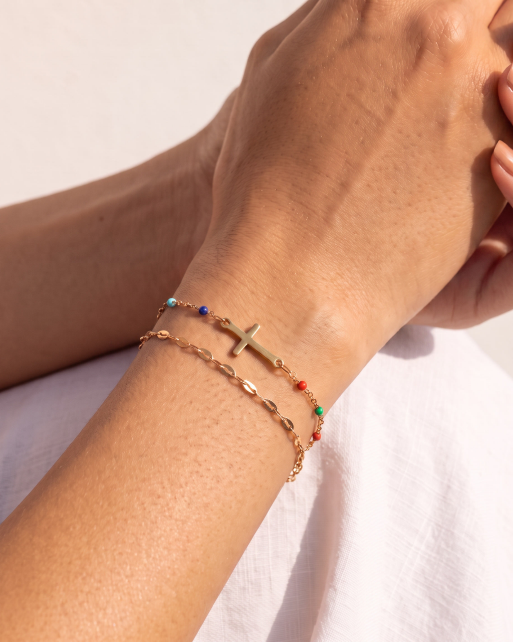 Bracciale con Perline a Croce Guaritrice