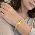 Bracciale Lirio con Onda Ornamentale | Oro