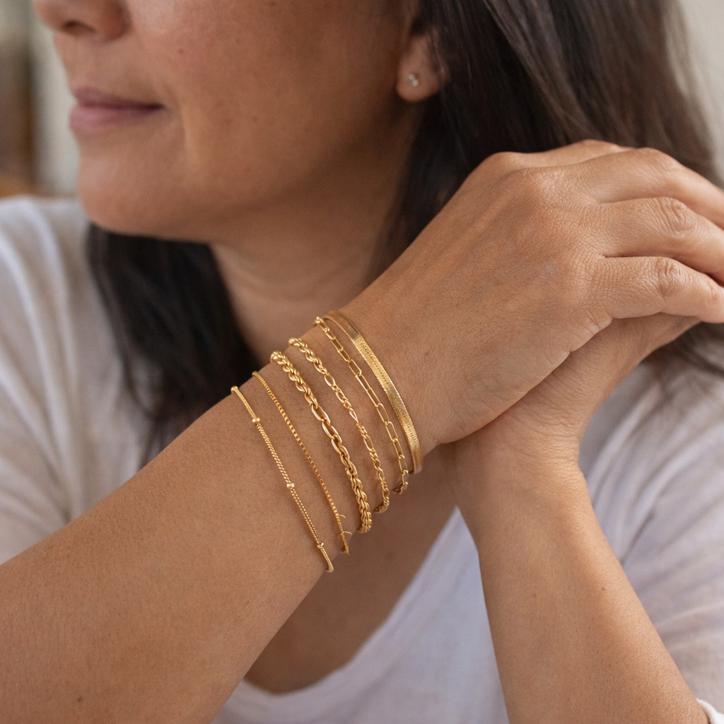 Set di Bracciali Classici Isabella in Oro