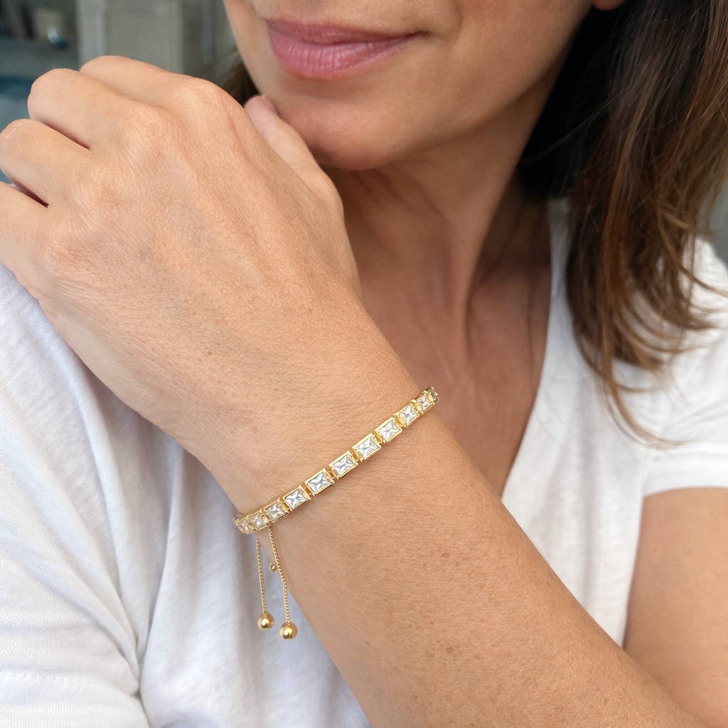 Orizzonte Bracciale Tennis | Oro
