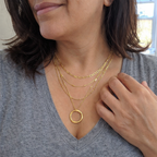 Collana Classica d'Oro a Tre File