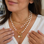 Set di Collane Vintage di Perle e Catena Serpente