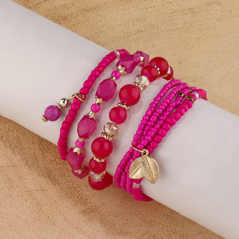 Set di Bracciali Eleganti con Corone Turchesi