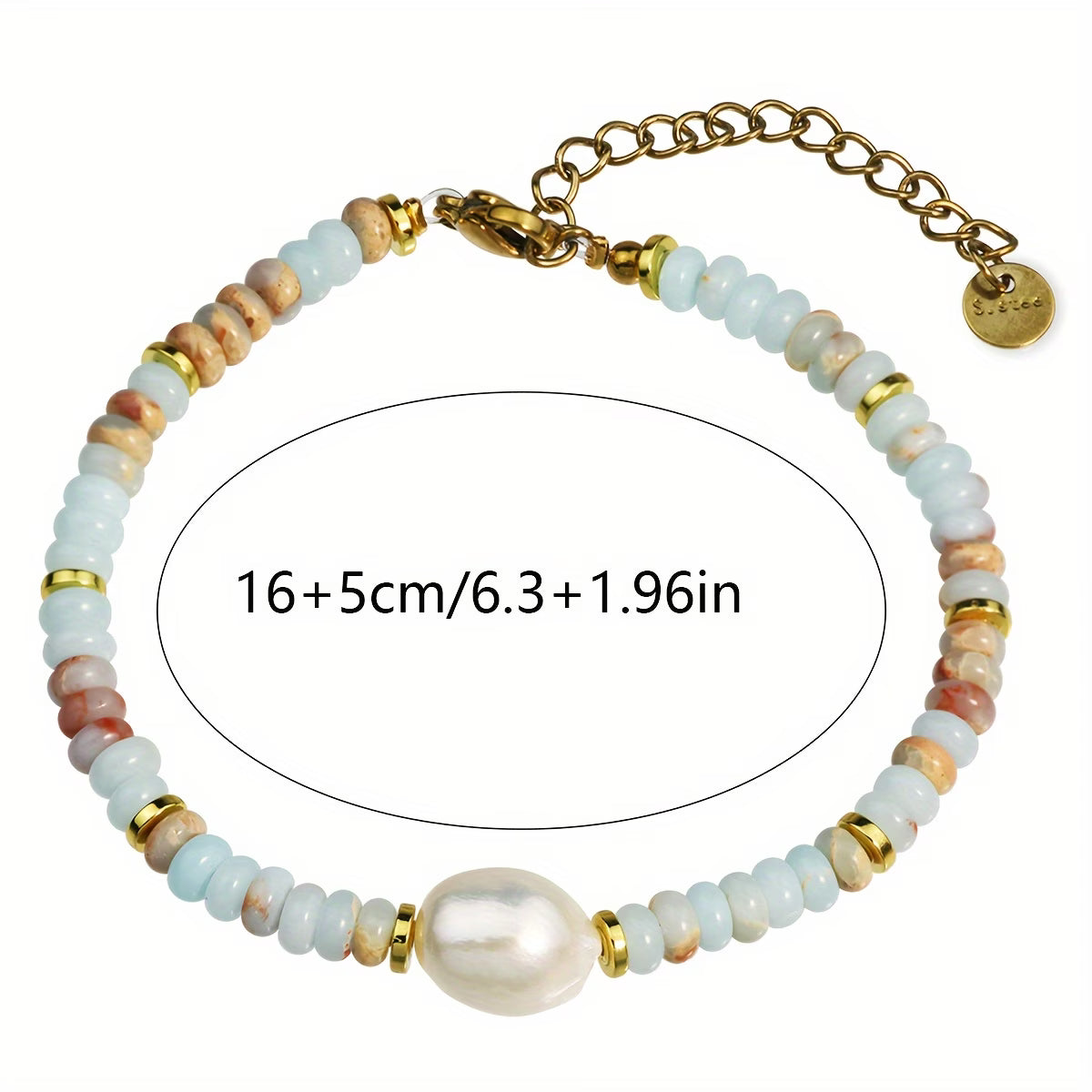Bracciale Elegante in Perle e Turchese
