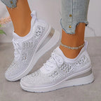 Giselle | Sneakers Ortopediche con Rhinestones Scintillanti