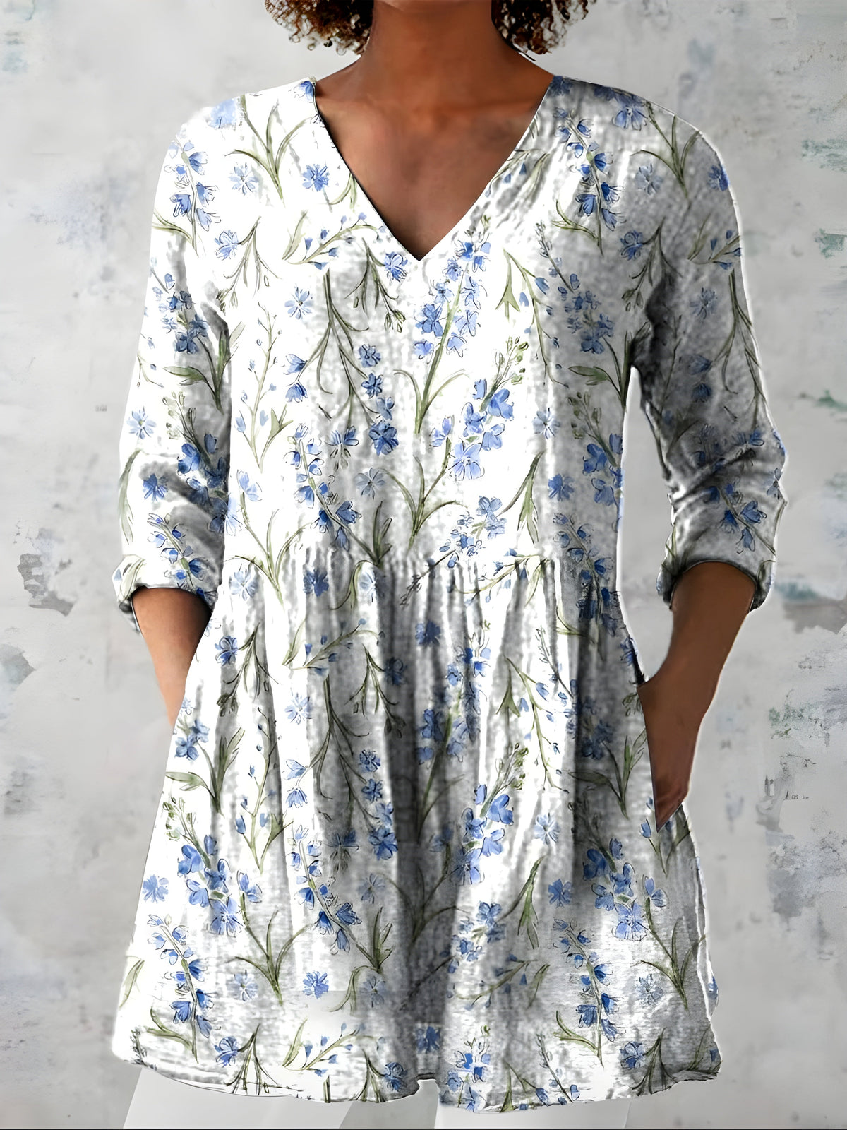Lenora | Blusa Lunga con Scollo a V