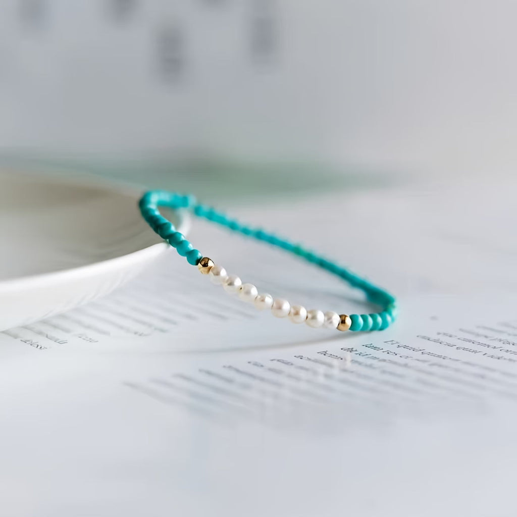 Bracciale Perla Sottile Turchese