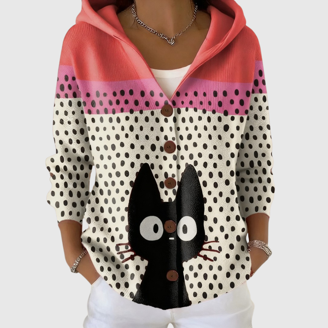 Loreta | Giacca a maglia con cappuccio